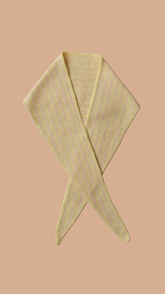 mini scarf lemon sorbet blush