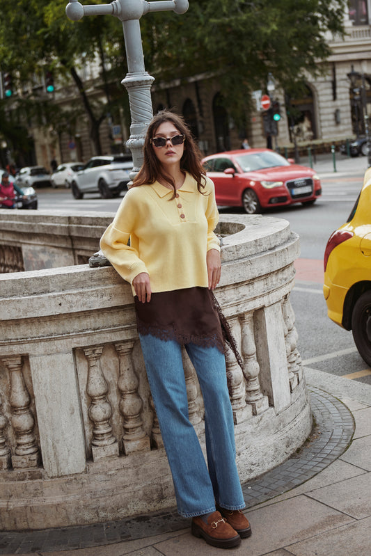 LEISURE jumper lemon sorbet