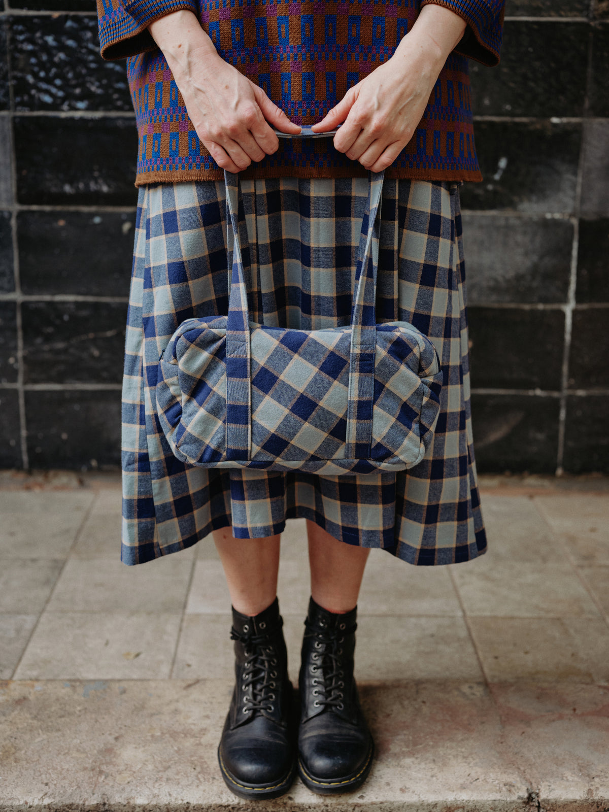 OONA BAG sea moon plaid