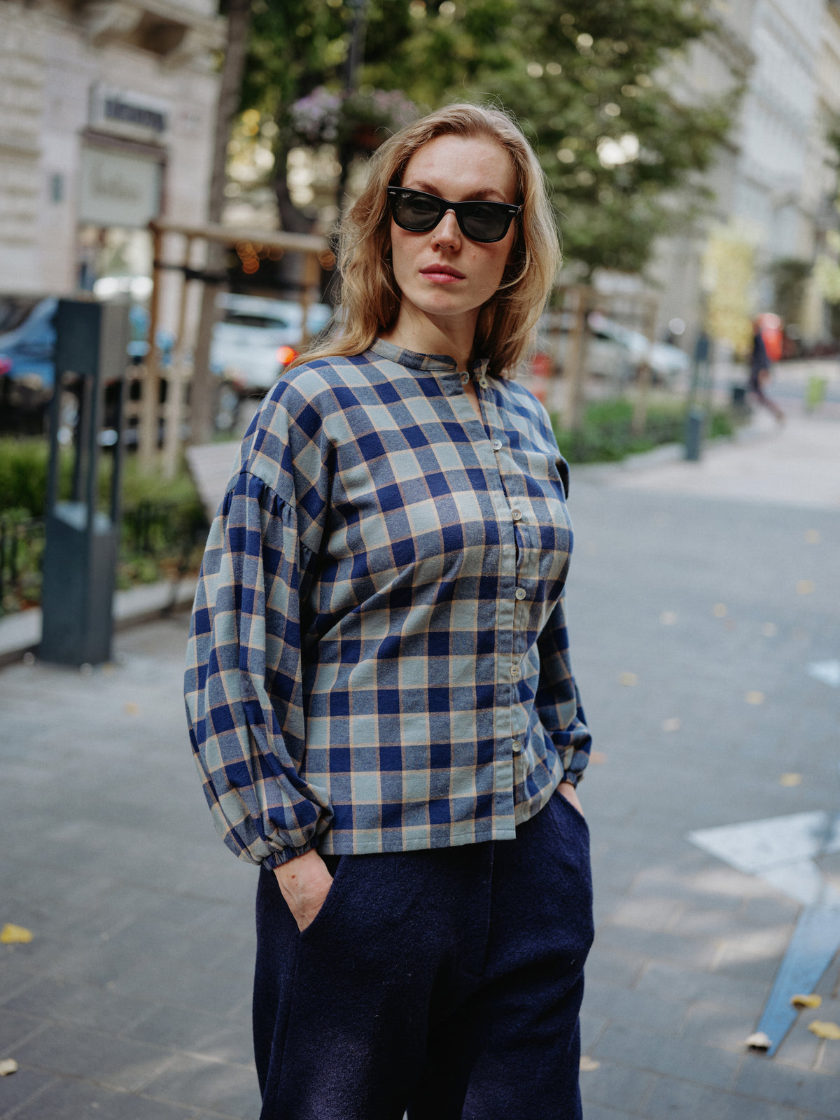 HERA SHIRT sea moon plaid - PREORDER