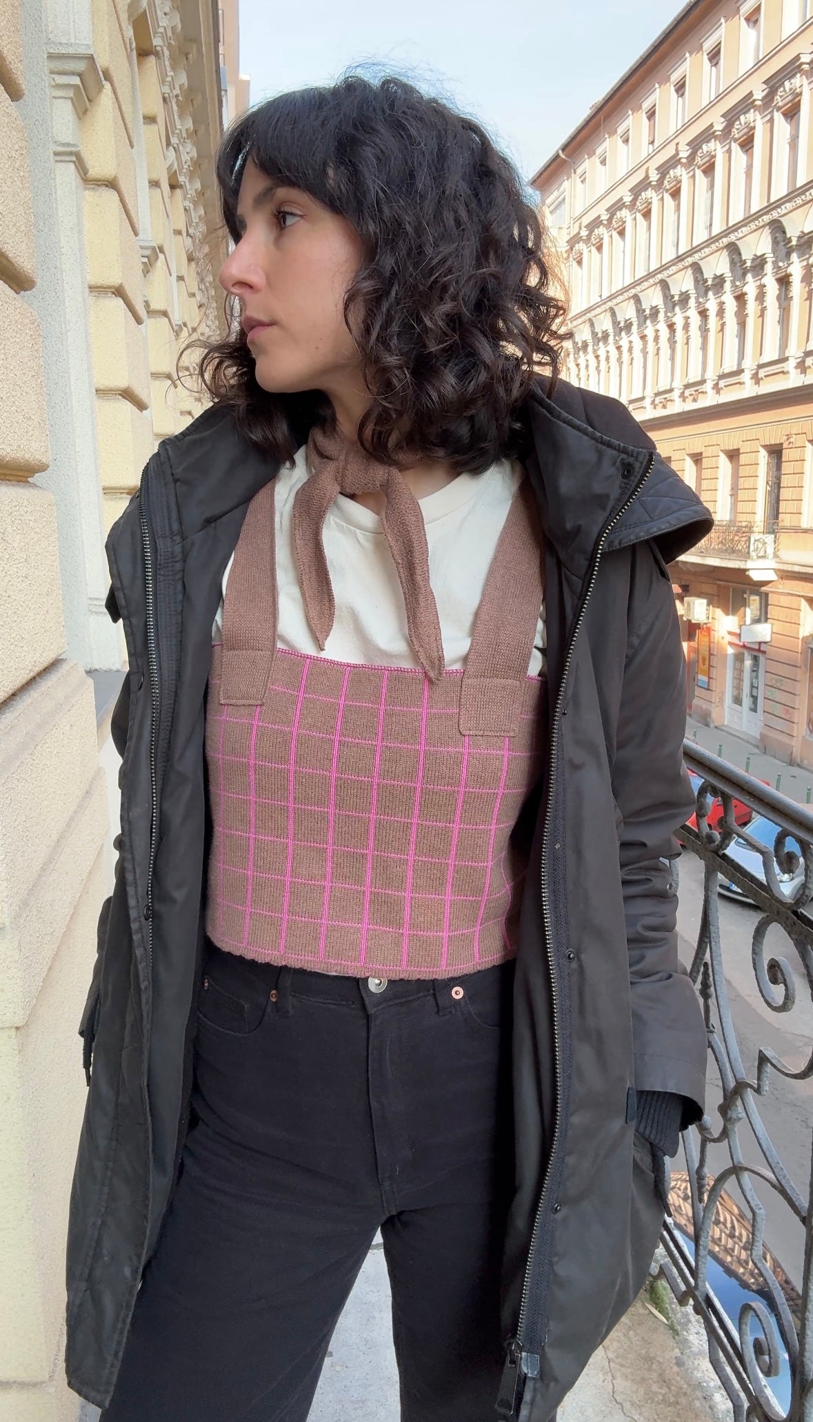 mini scarf walnut