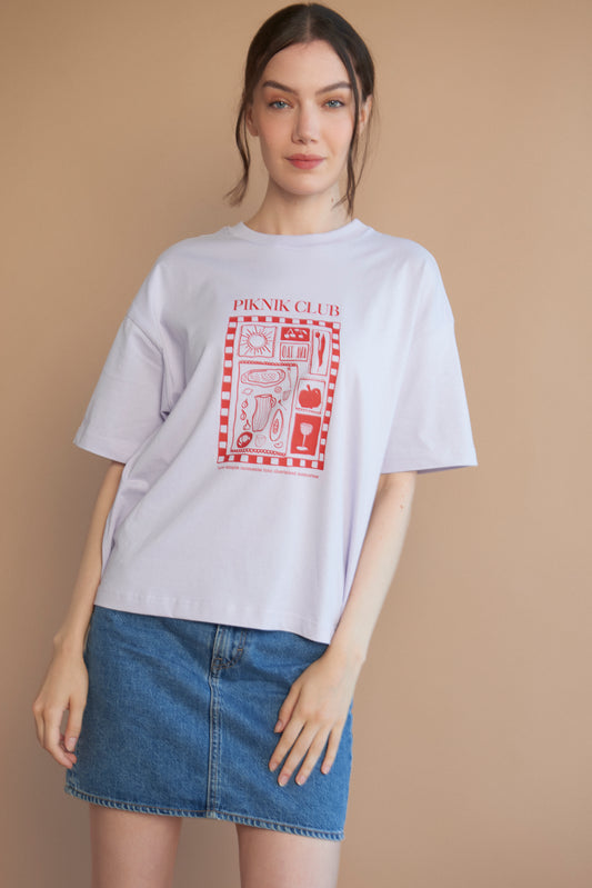 PIKNIK CLUB T-shirt lavander scone