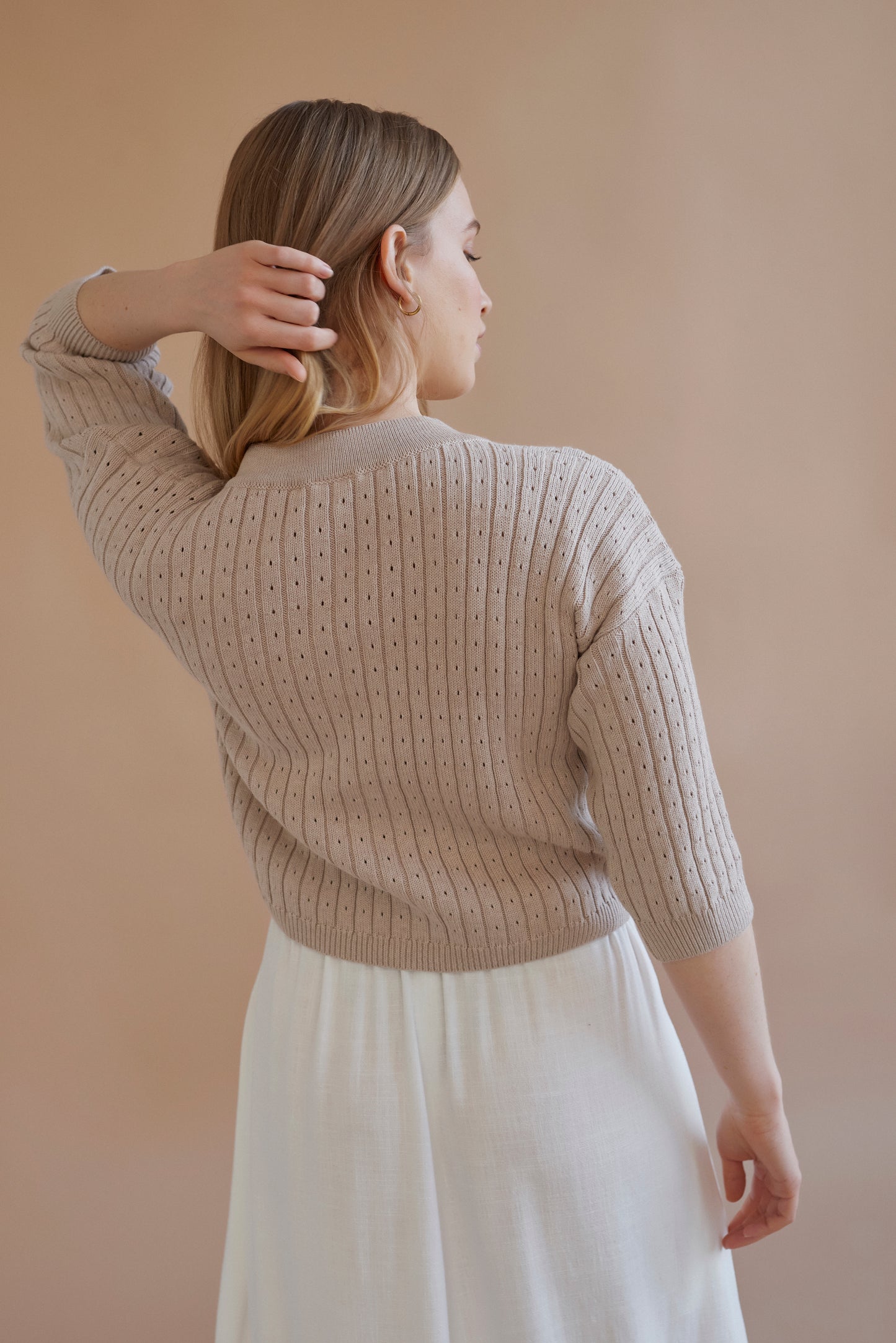 AROON mini cardigan peanut