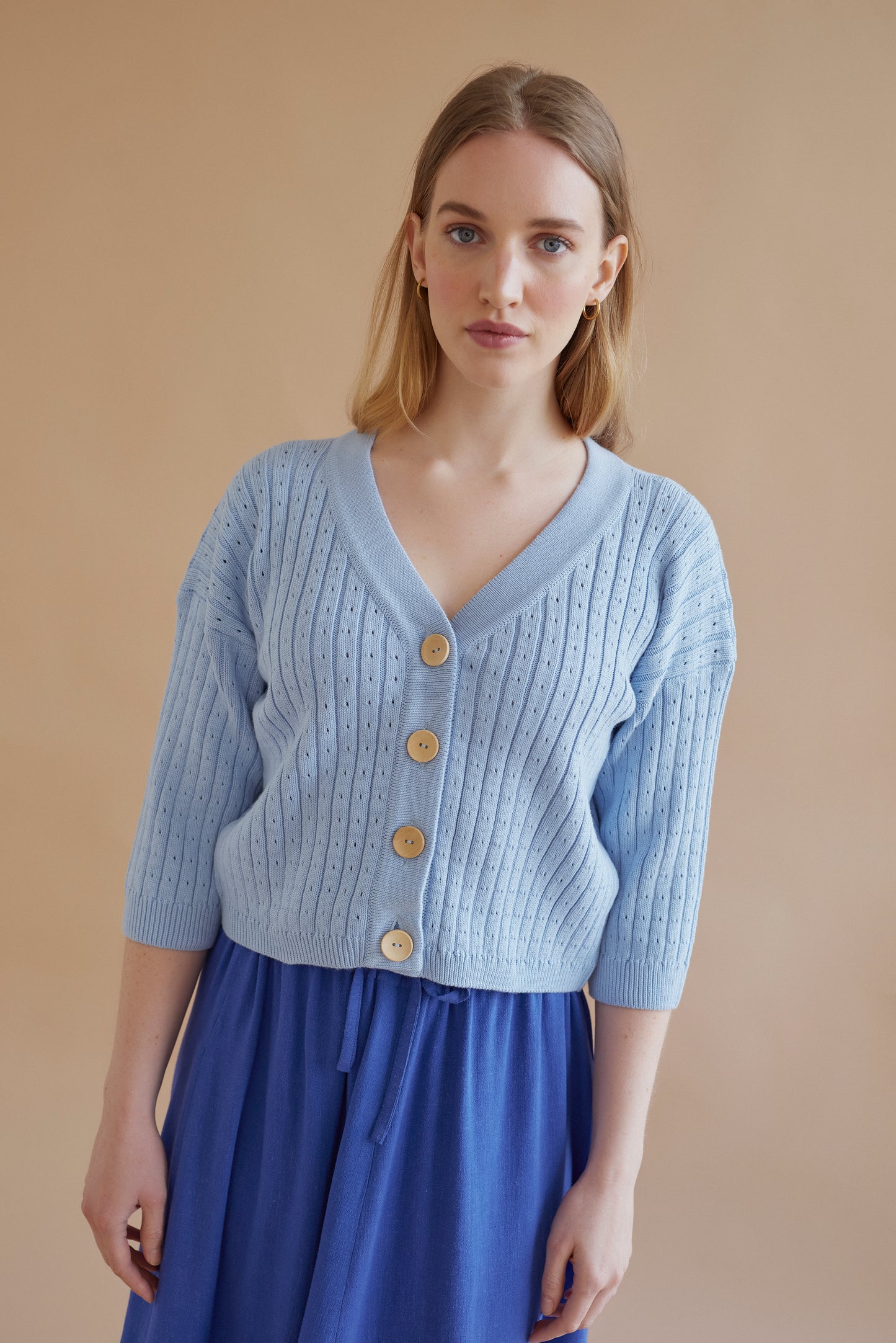 AROON mini cardigan spring cloud