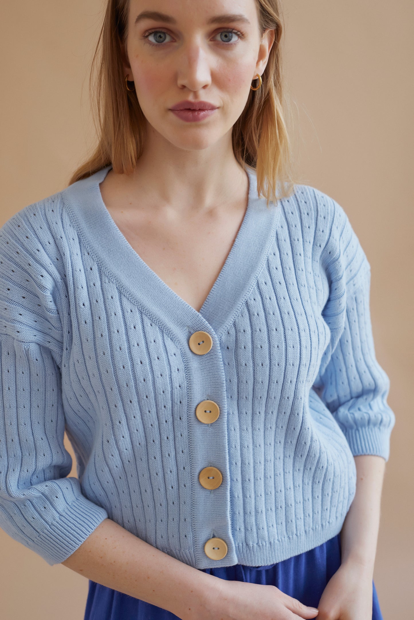 AROON mini cardigan spring cloud