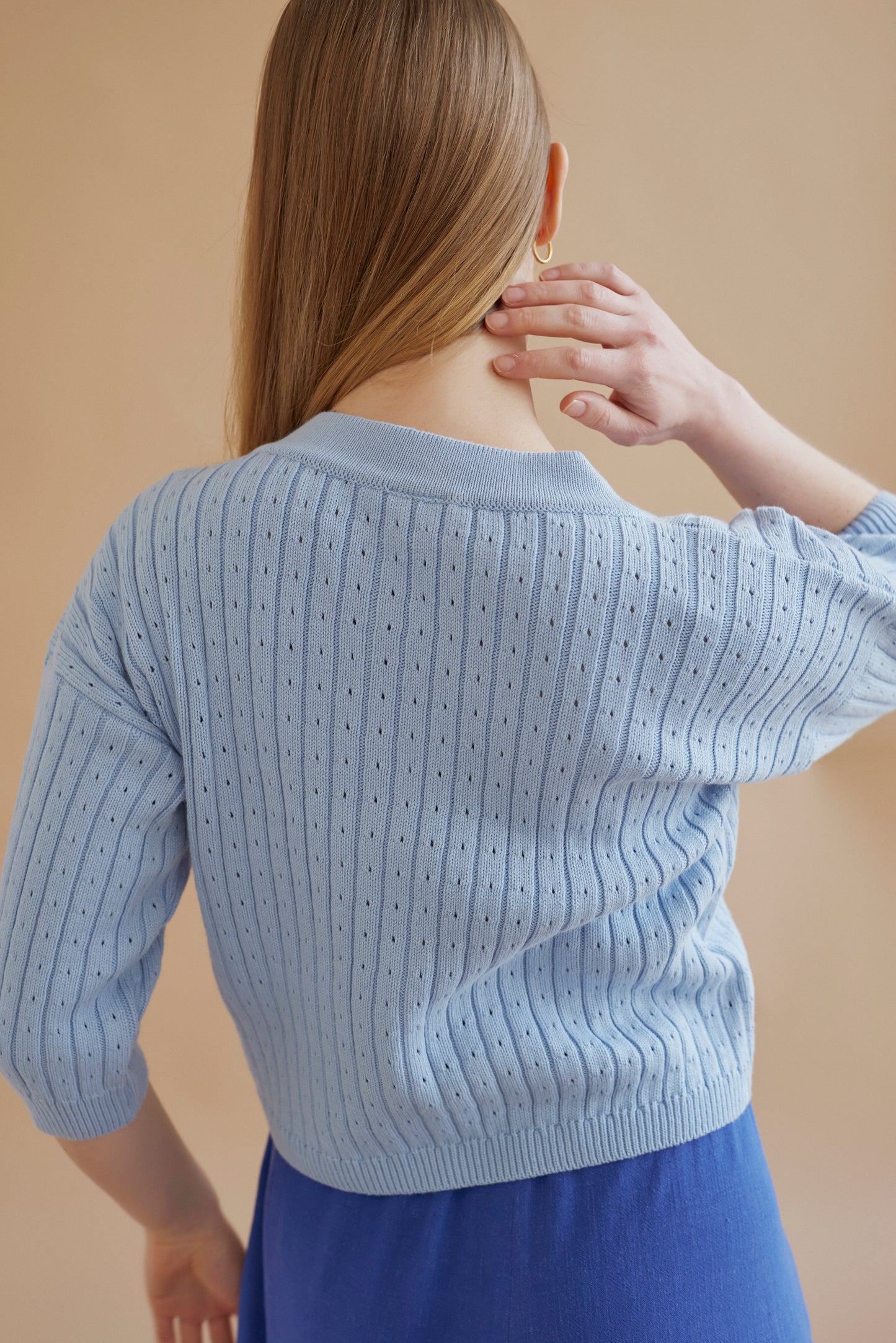 AROON mini cardigan spring cloud