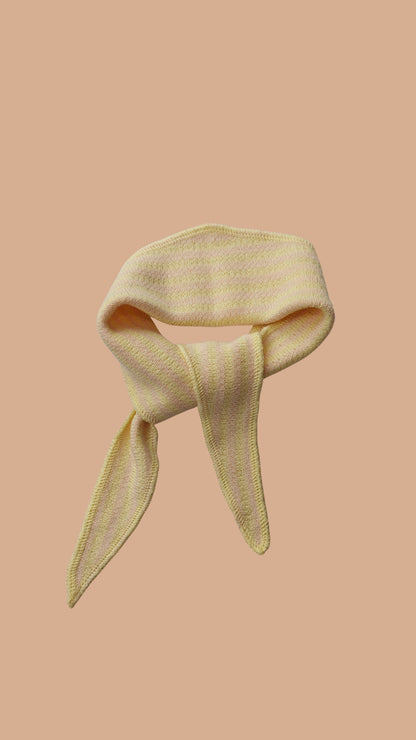 mini scarf lemon sorbet blush