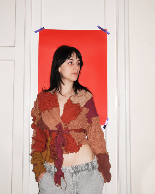 x BORBALA collab cardigan / brown