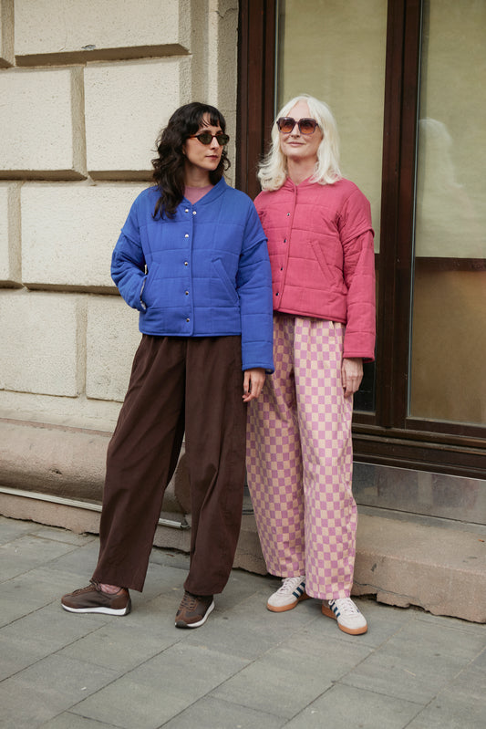 BARREL pants amethyst checks / preorder