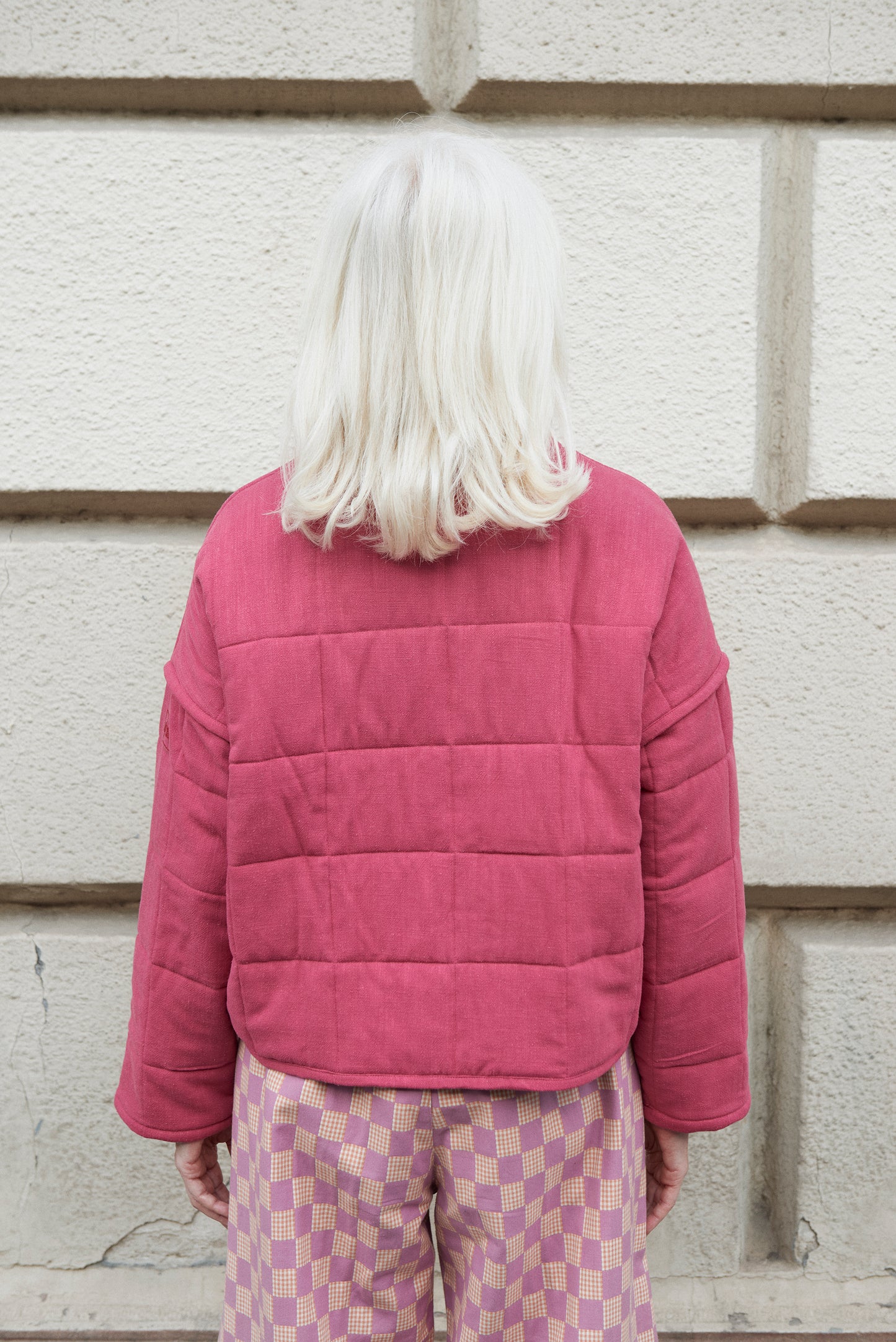 Reversible Quilted BOMBER jacket cherry / preorder