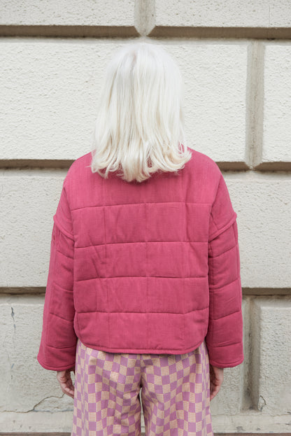 Reversible Quilted BOMBER jacket cherry / preorder