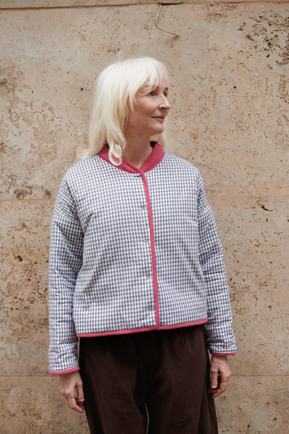 Reversible Quilted BOMBER jacket cherry / preorder