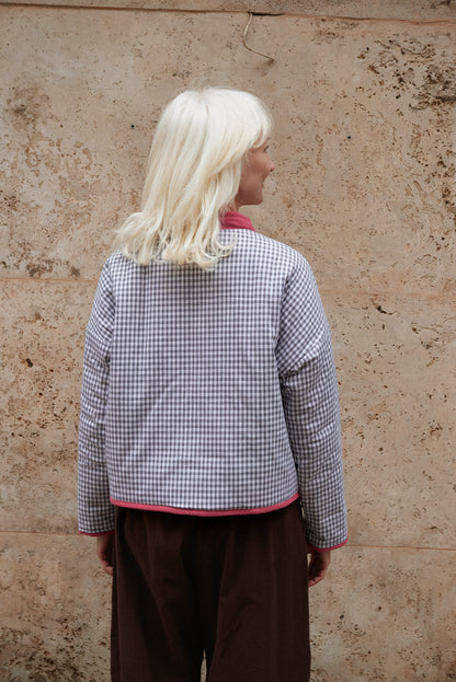 Reversible Quilted BOMBER jacket cherry / preorder