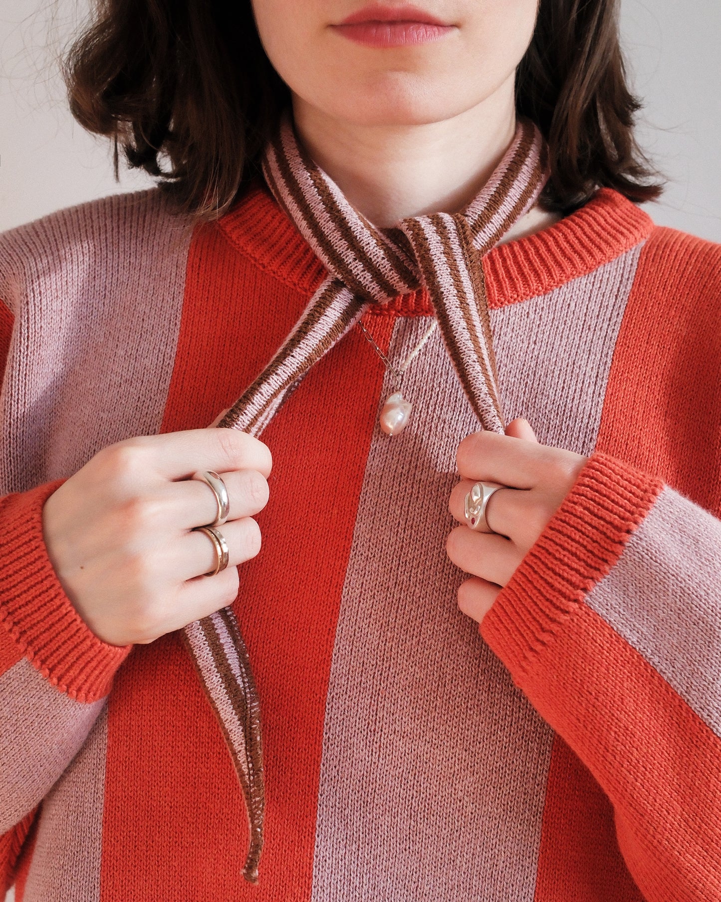 mini scarf pinkwood