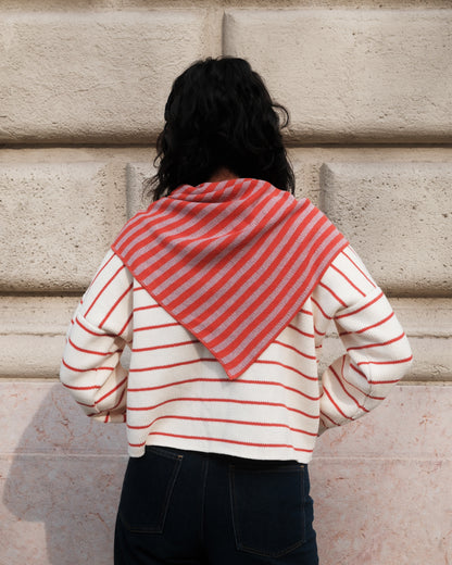 Big triangle striped scarf