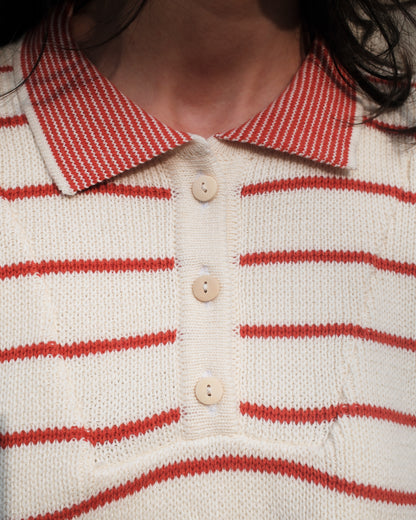 LEISURE jumper striped red