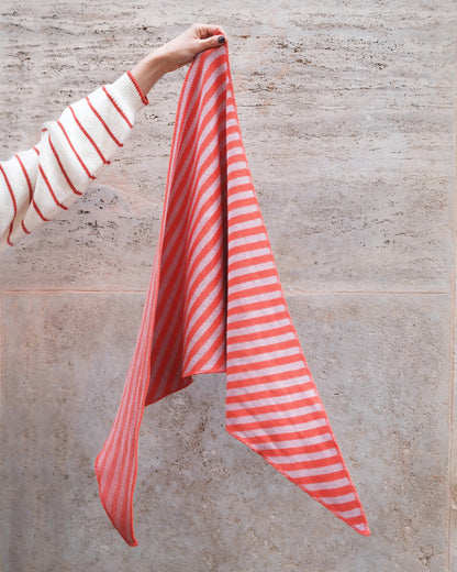 Big triangle striped scarf