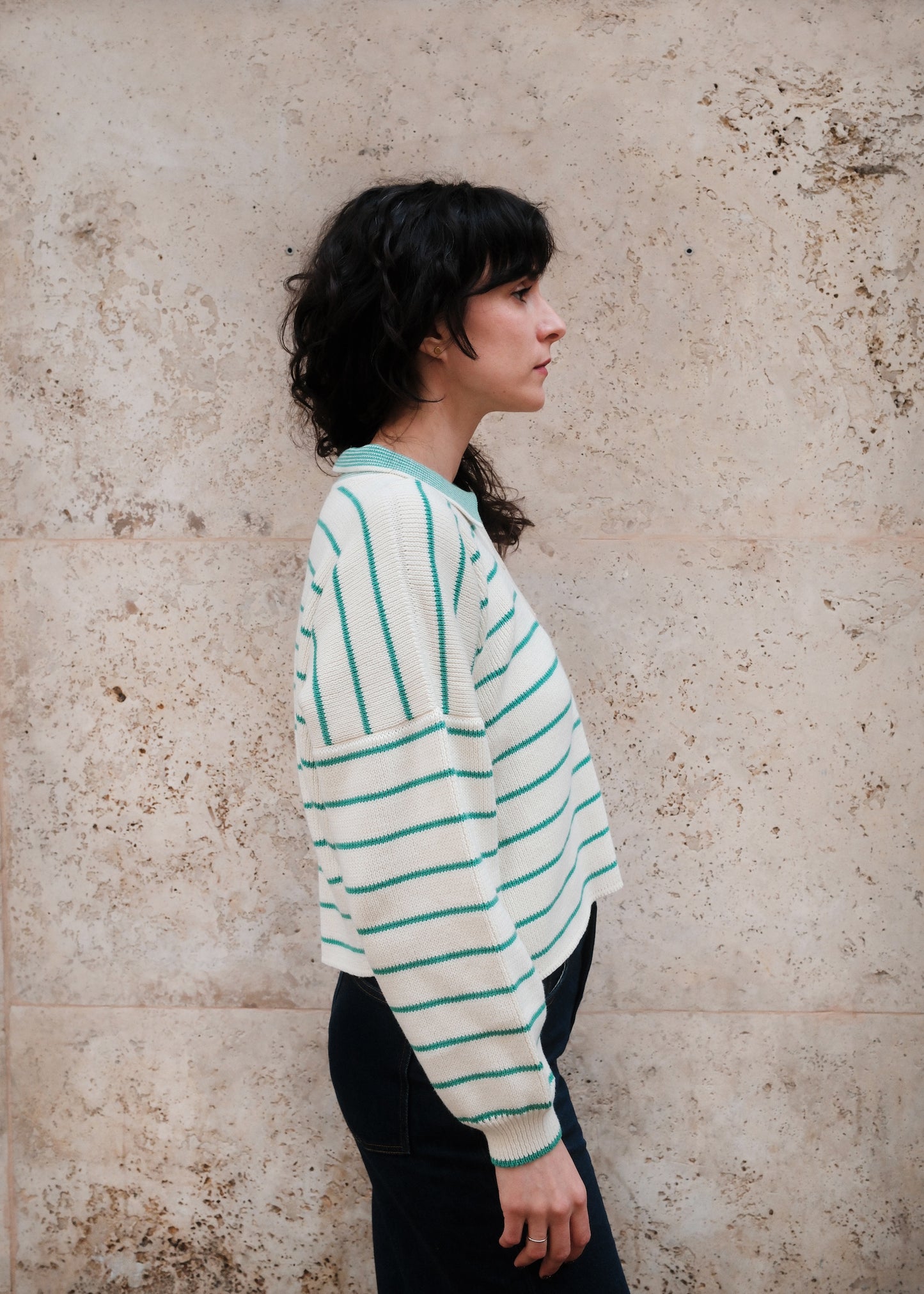 LEISURE jumper striped malachite