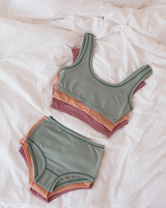 x Être Organic Underwear LINGERIE matching SET