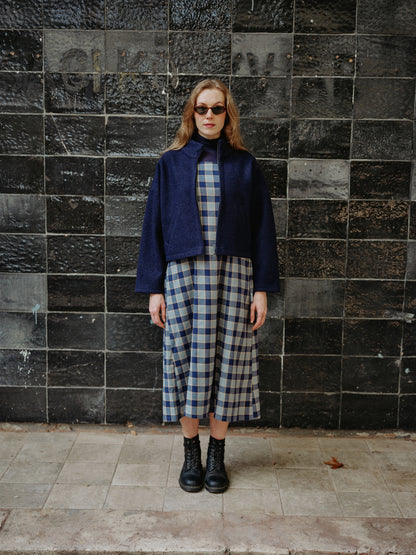 JUNII DRESS sea moon plaid - PREORDER