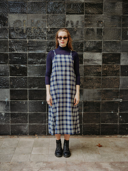 JUNII DRESS sea moon plaid - PREORDER