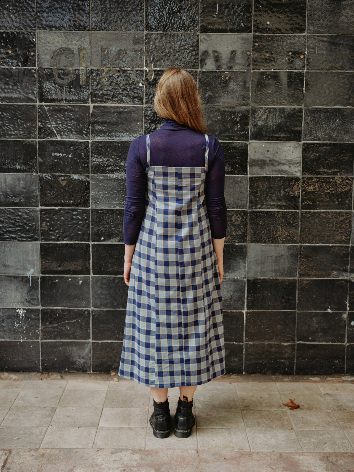 JUNII DRESS sea moon plaid - PREORDER