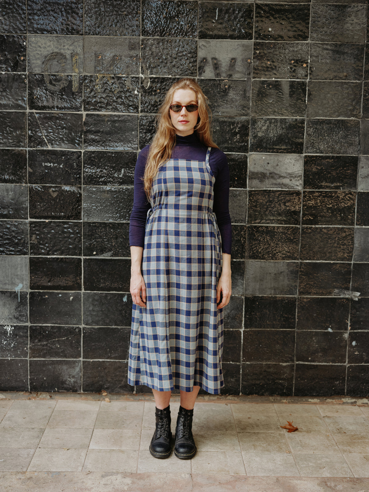 JUNII DRESS sea moon plaid - PREORDER