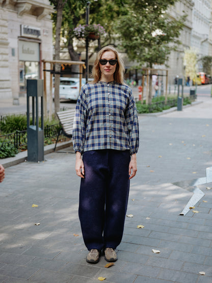 HERA SHIRT sea moon plaid - PREORDER