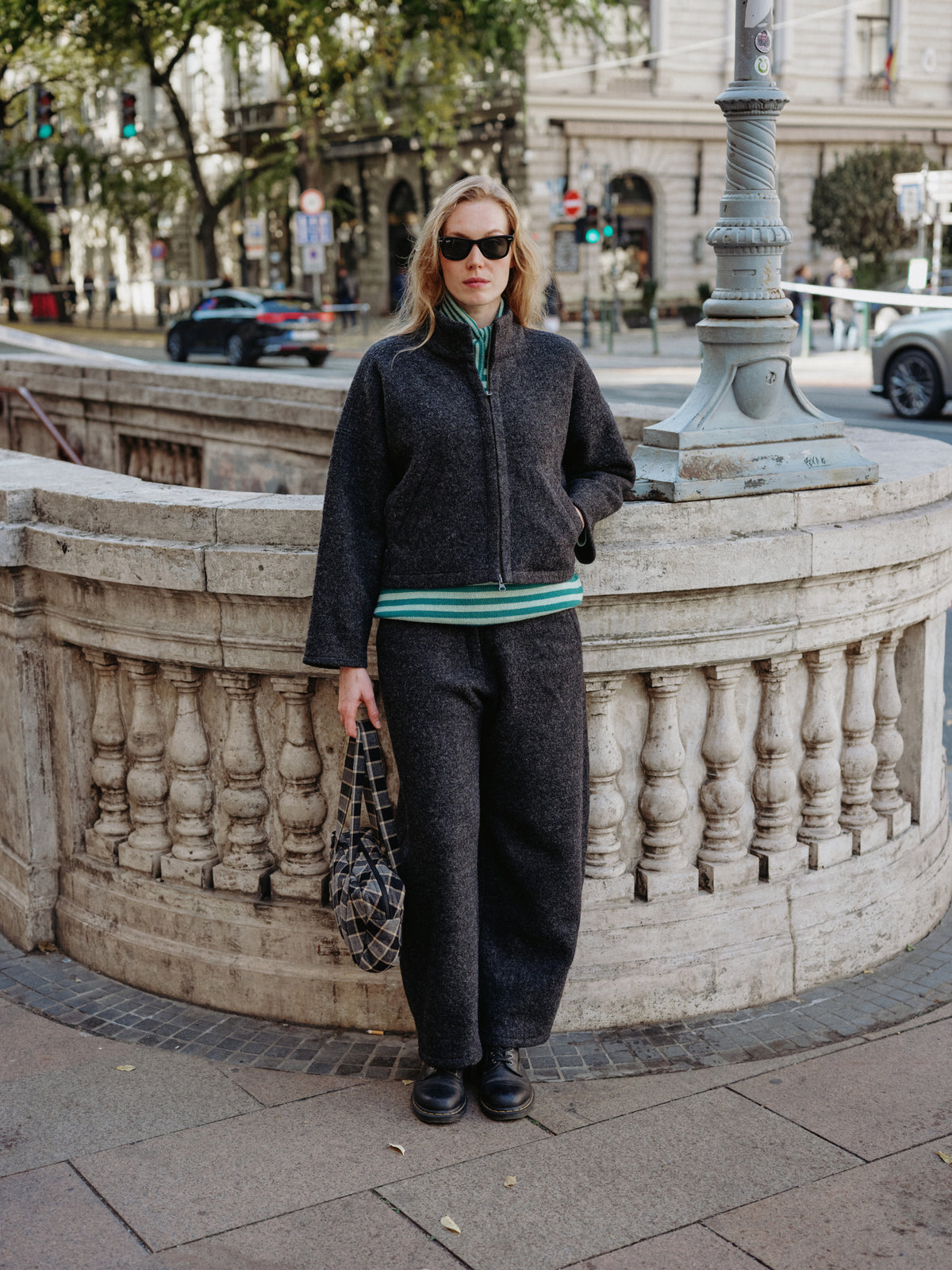 WOOL BOMBER jacket anthracite - PREORDER