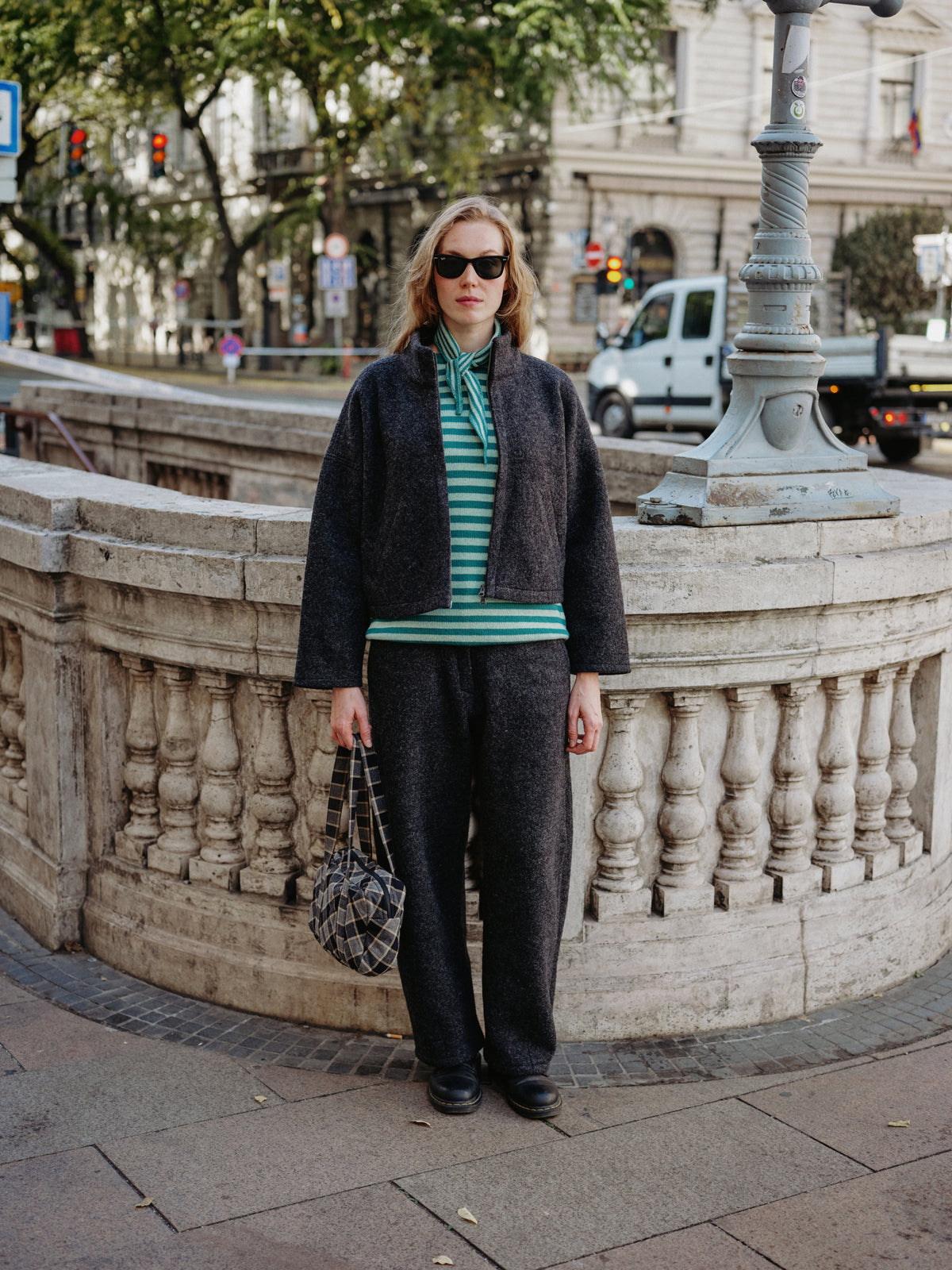 WOOL BOMBER jacket anthracite - PREORDER
