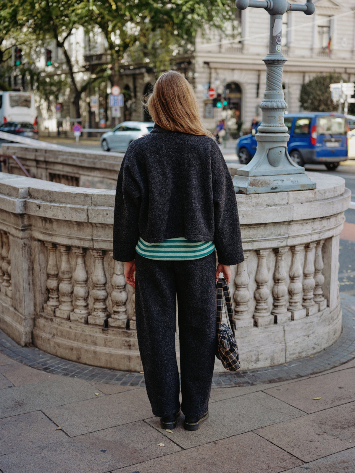 WOOL BOMBER jacket anthracite - PREORDER