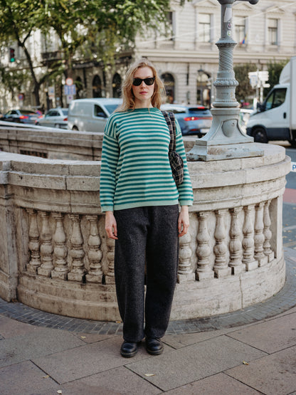 WOOL BARREL pants anthracite - PREORDER