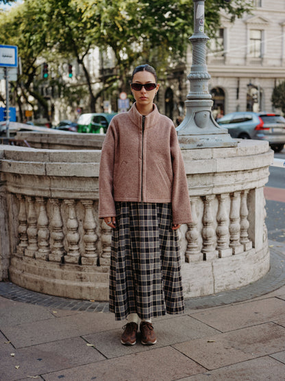 WOOL BOMBER jacket truffle - PREORDER