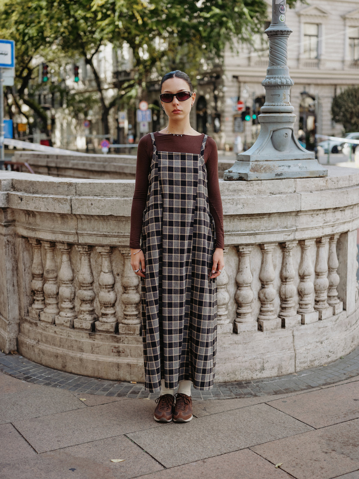 JUNII DRESS black butter plaid - PREORDER