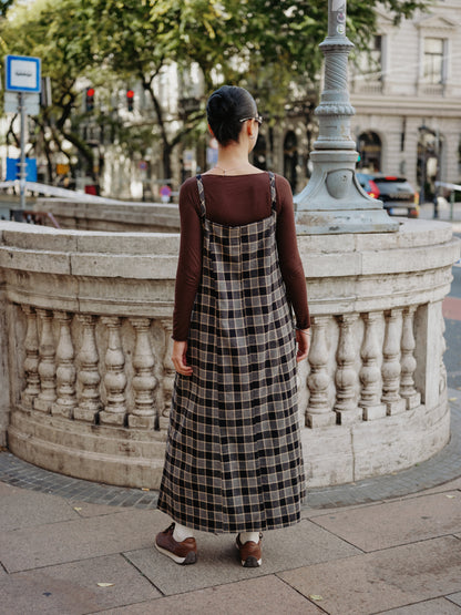 JUNII DRESS black butter plaid - PREORDER