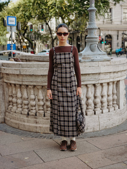 JUNII DRESS black butter plaid - PREORDER
