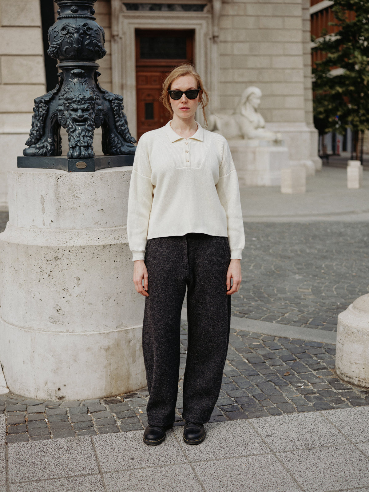 WOOL BARREL pants anthracite - PREORDER