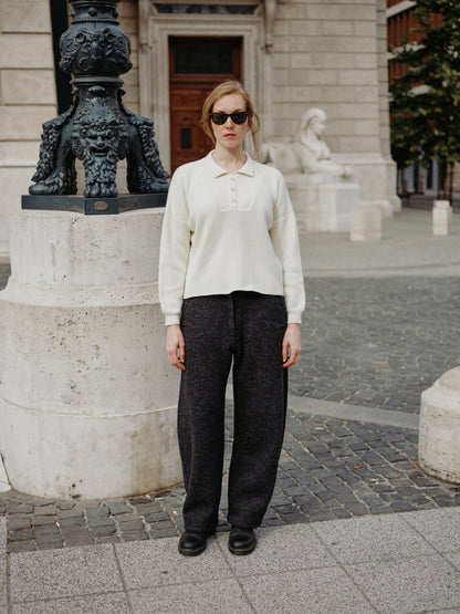 WOOL BARREL pants anthracite - PREORDER