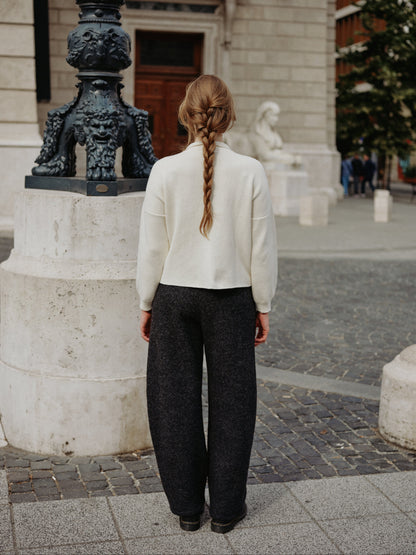 WOOL BARREL pants anthracite - PREORDER
