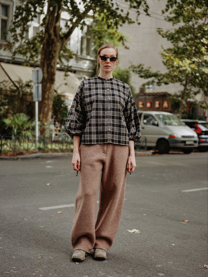 HERA SHIRT black butter plaid - PREORDER