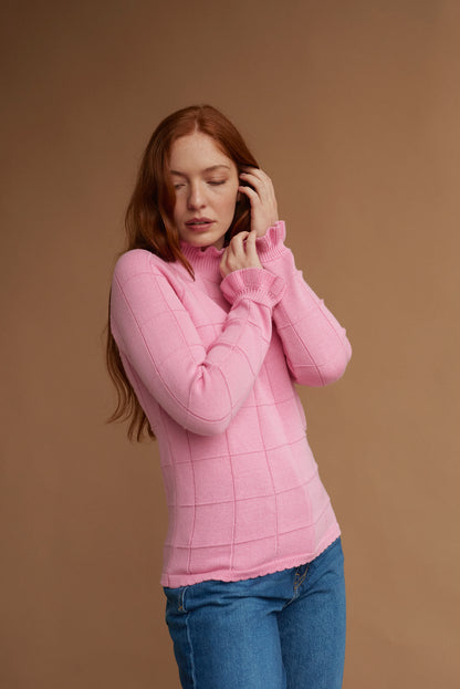 GRID jumper pink bubble
