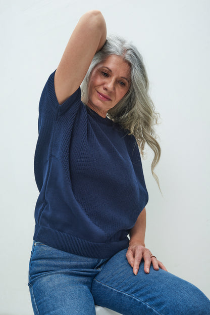 MOOM top blue